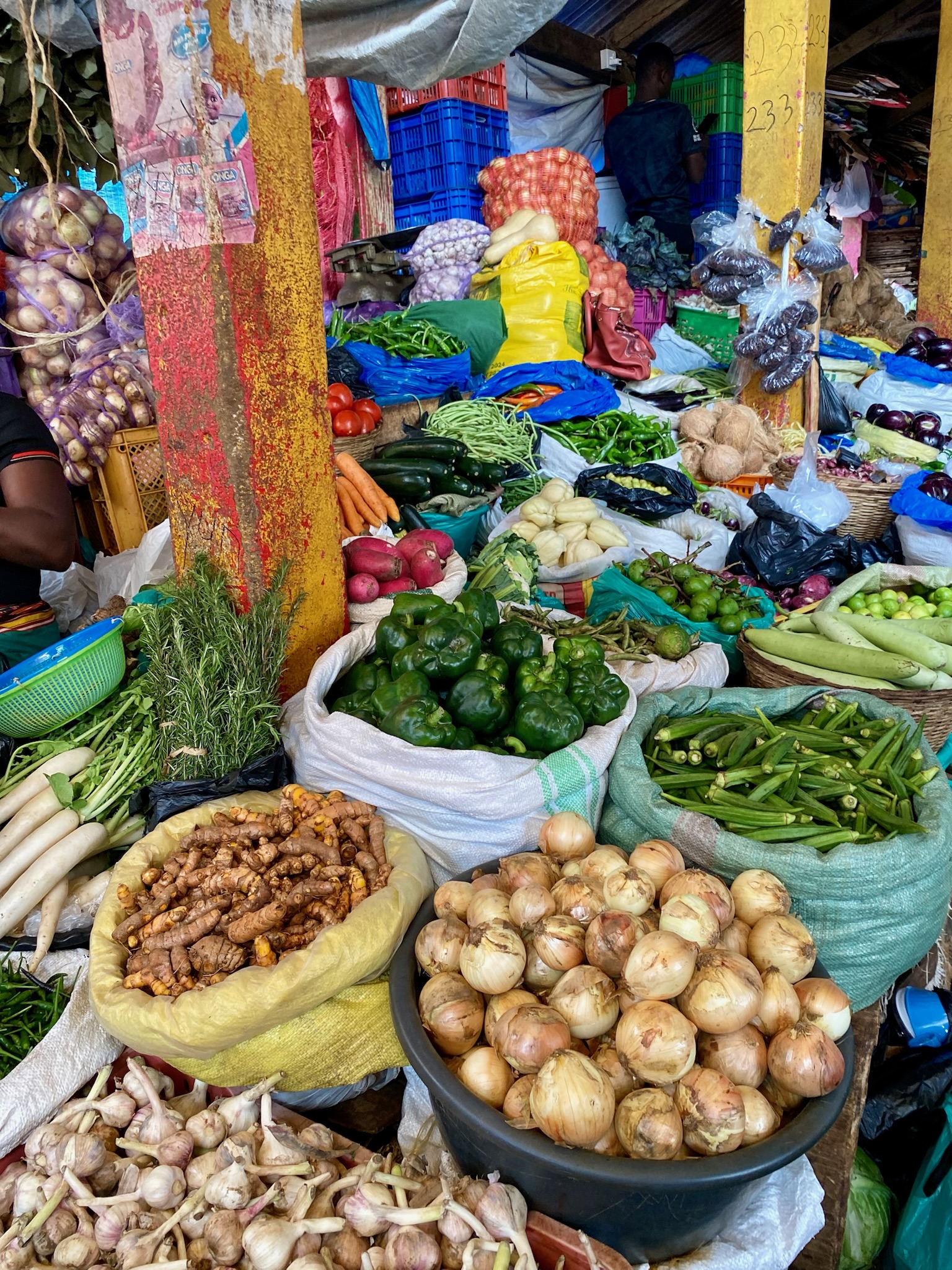 fresh product at a Ugandan food market